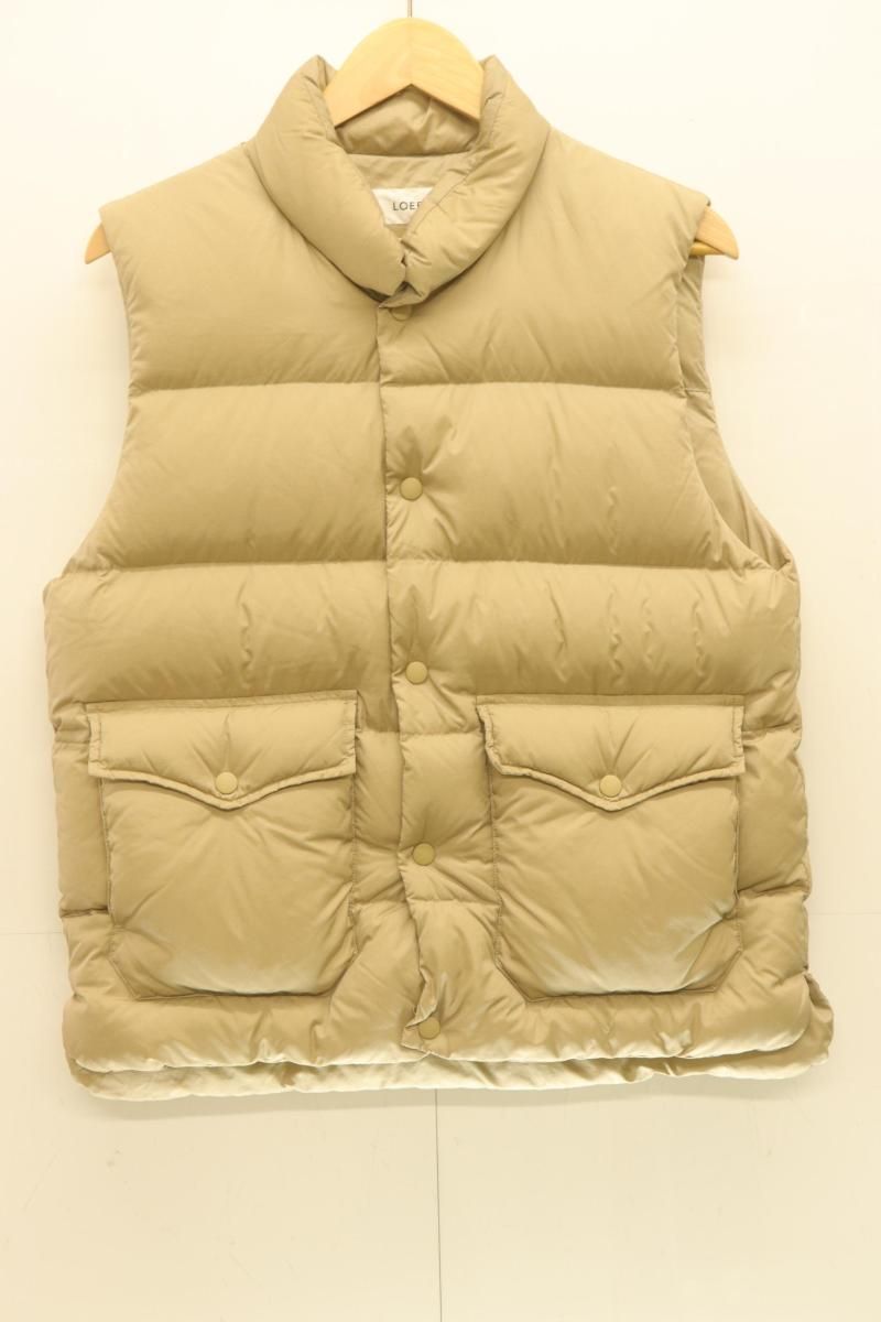 【中古】 LOEFF レディースダウンベスト 0 LFU NY DWN CT LOEFF 0 ベージュ 肌色 無地