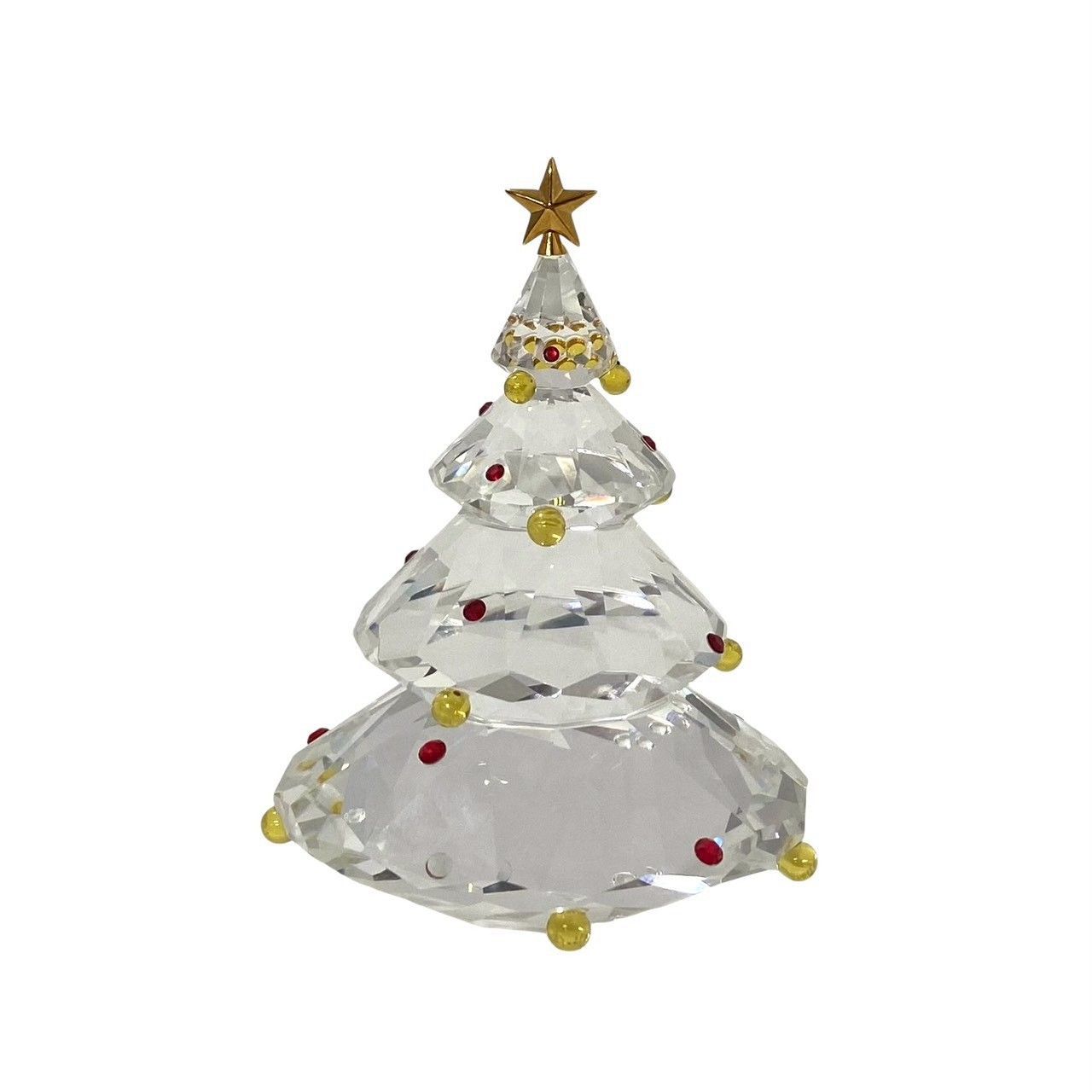 Y【SWAROVSKI】クリスマスツリー クリスタル 266945 ゴールド/金カラー