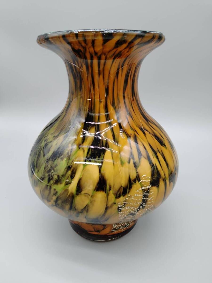 昭和レトロ カメイガラス KAMEI GALSS ガラス製 花瓶 花器 花立て