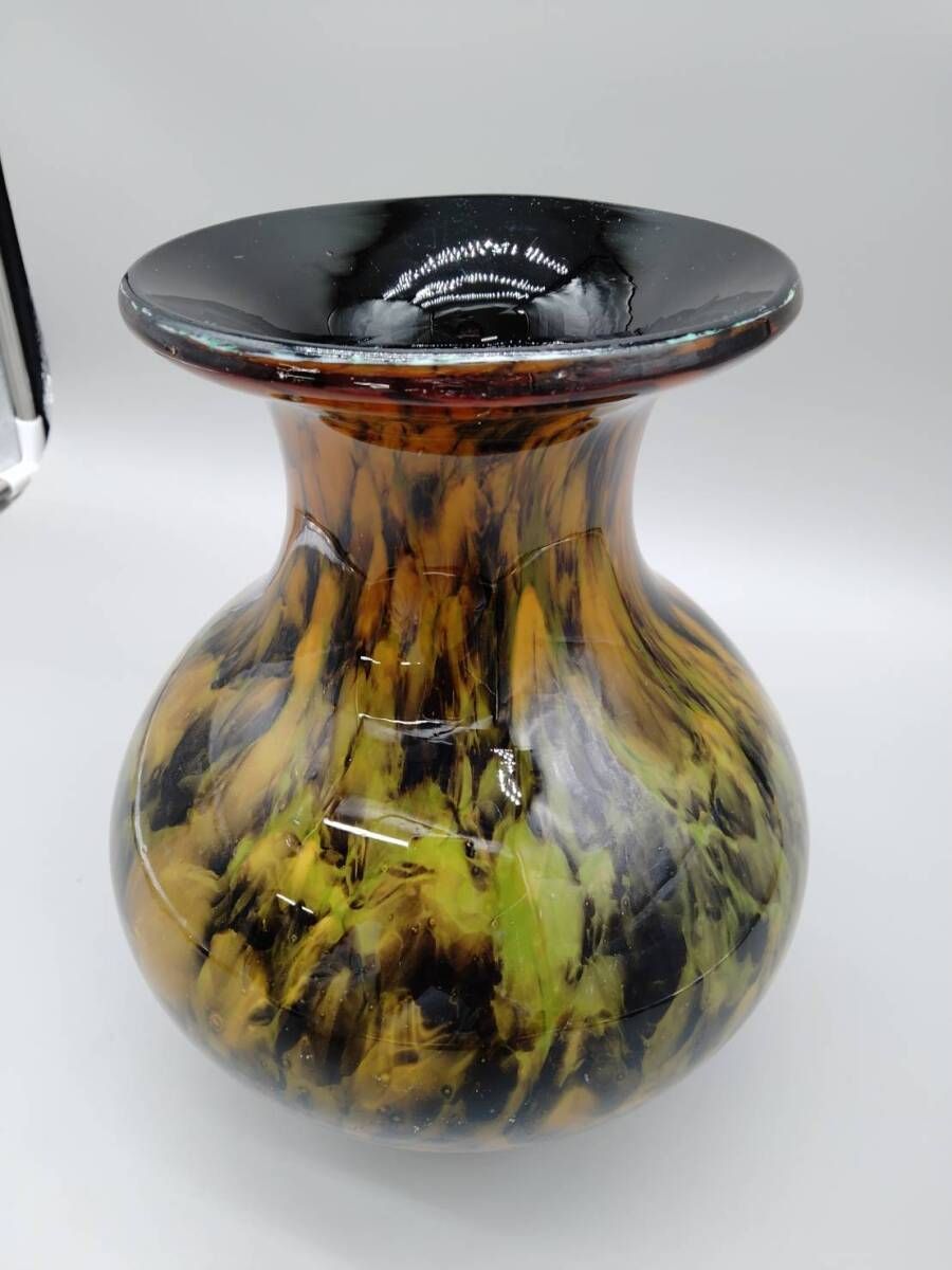 昭和レトロ カメイガラス KAMEI GALSS ガラス製 花瓶 花器 花立て