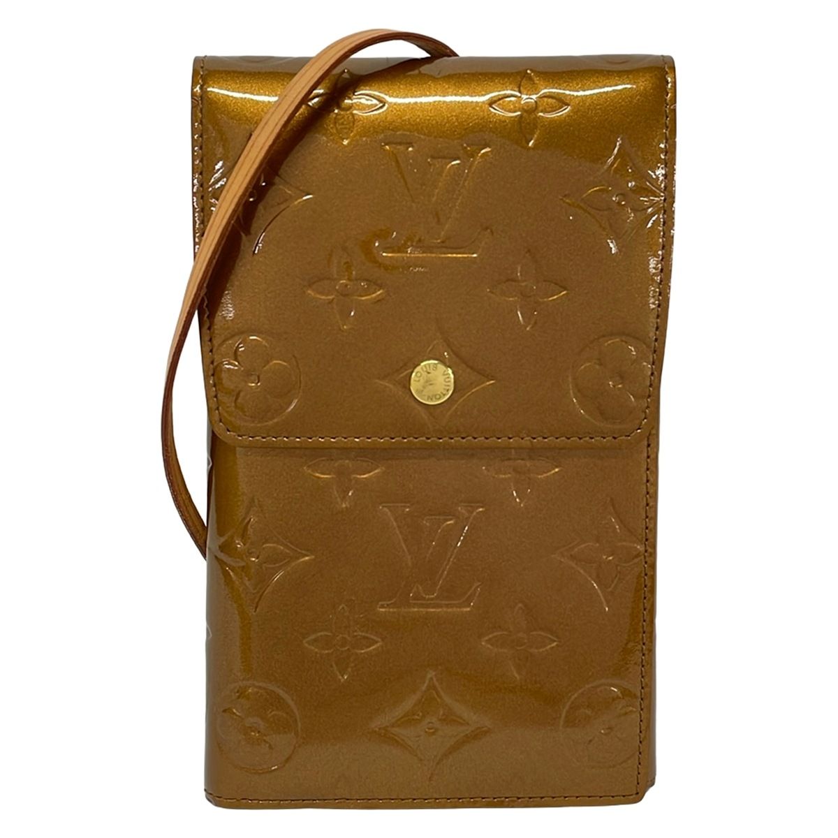 LOUIS VUITTON(ルイヴィトン) 財布 モノグラムヴェルニ ウォーカー M91154 ブロンズ ショルダーウォレット レザー