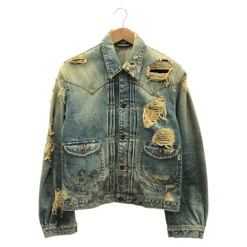 【中古】SUGARHILL クラッシュドデニムジャケット 3 21AWBM02 ブルー シュガーヒル BEAMS別注[10]