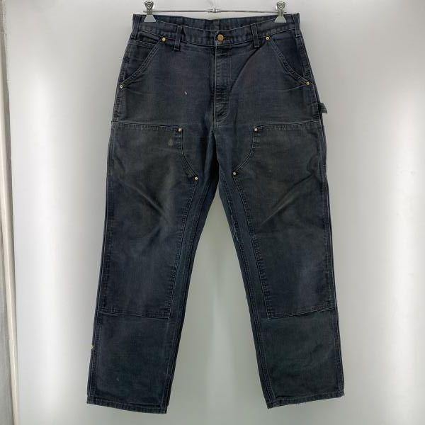 【中古】Carhartt 2011年メキシコ製 Dungaree Fit B01 ダブルニーダックペインターパンツ ブラック 36×32 カーハート[24] 17,640円