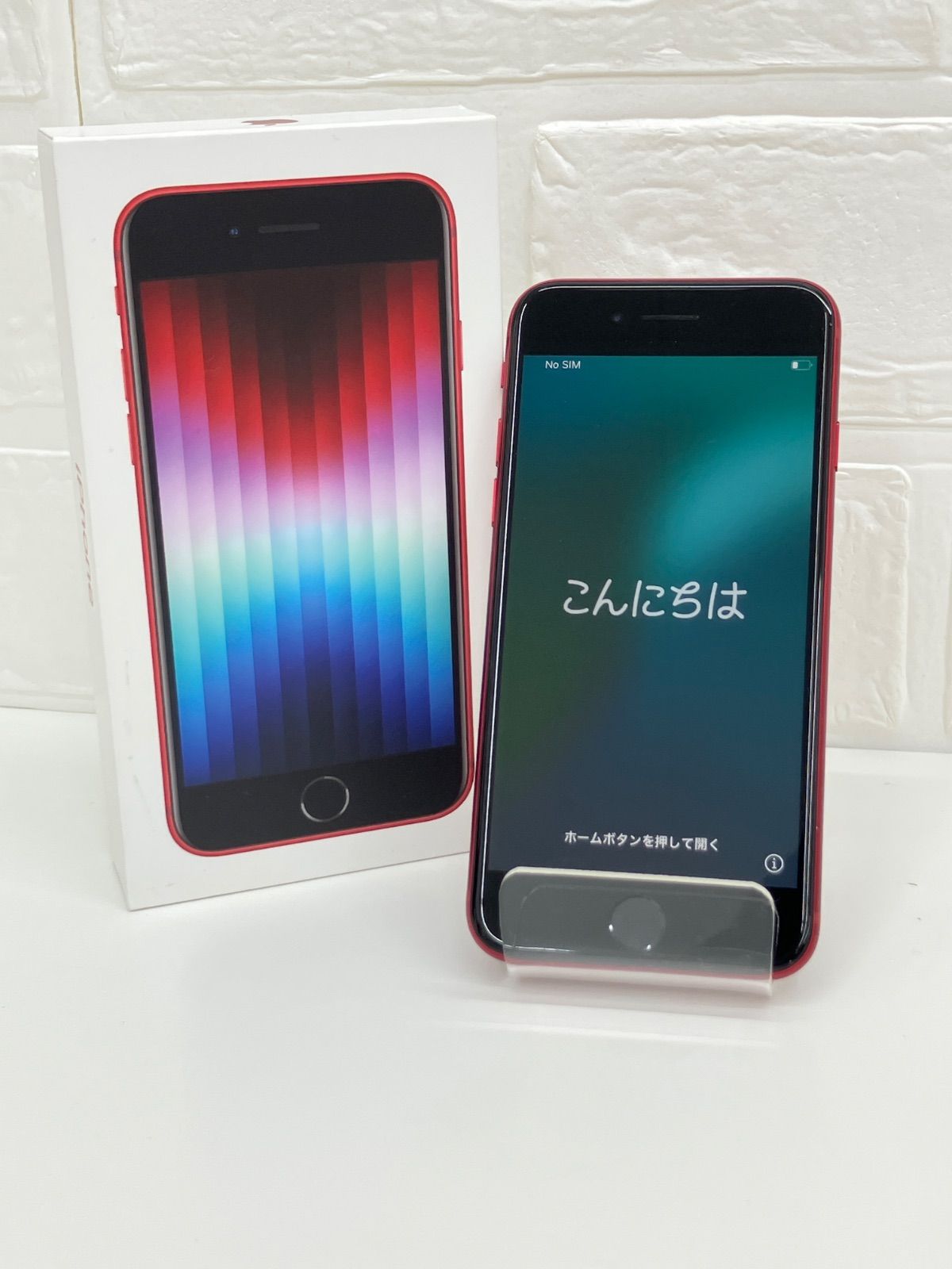iPhone SE PRODUCT RED MMYE3J/A 64GB SIMフリー バッテリー最大容量 92% No.6125