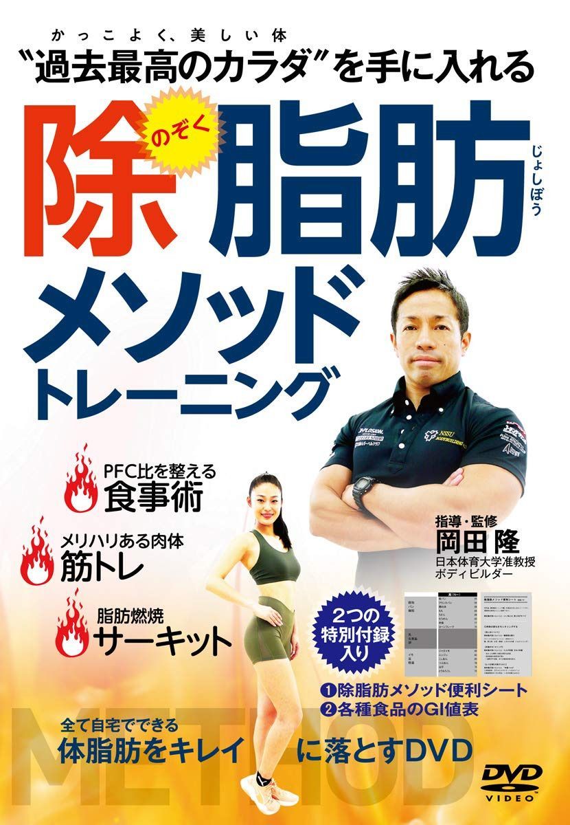岡田隆の【除脂肪メソッドトレーニング】 ~全て自宅でできる、体脂肪をキレイに落とすDVD