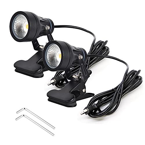 ☆新品☆LEDクリップライト 防水 電球色 9W スポットライト 屋外 照明 店舗用 延長コード3m 防雨 看板照明 屋外 屋内兼用 店頭看板 作業用ライト 器具 ピッコロライト 六角レンチ付き 【2個セット】 20e10286