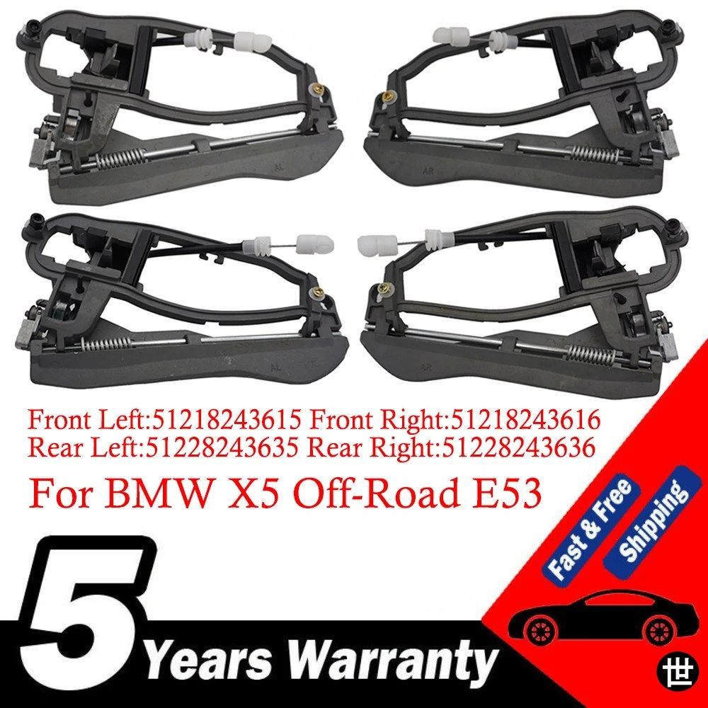 BMW X5 オフロード E53 フロント リア 左 右用 ドアハンドルキャリア インナー/アウター 51218243615 51218243616 51228243635 51228243636