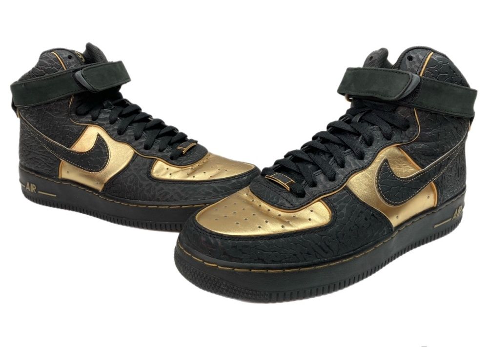 ナイキ NIKE × NITRO MICROPHONE UNDERGROUND 09年製 AIR FORCE 1 HIGH SUPREME エア フォース ハイ サプリーム AF1 黒 スニーカー ブラック 29cm 104S-1311