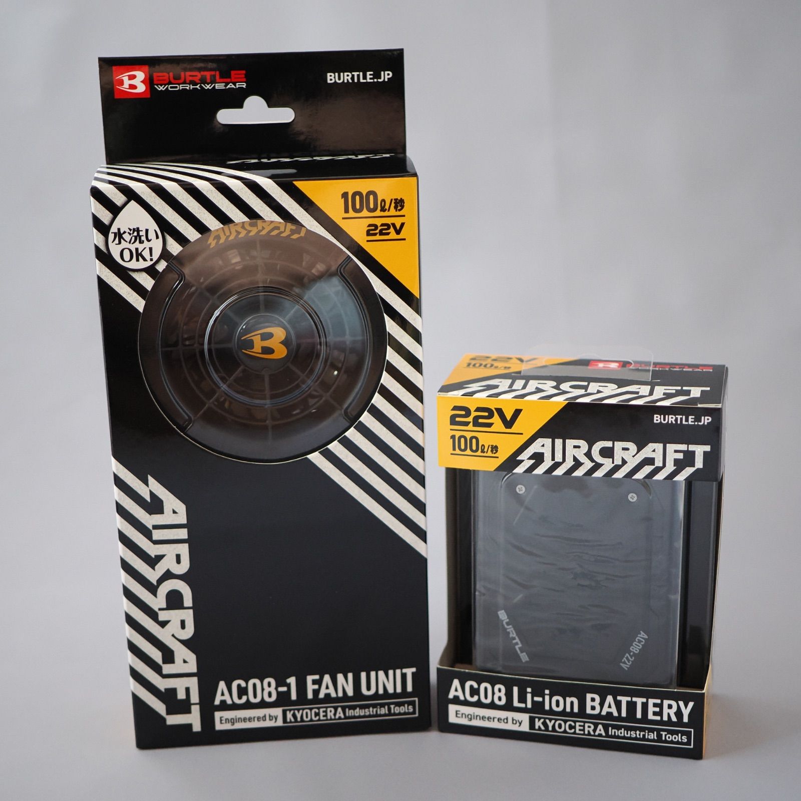 【新品未使用】BURTLE バートル AIRCRAFT AC08 バッテリー＆AC08-1 ファンユニットセット 22V