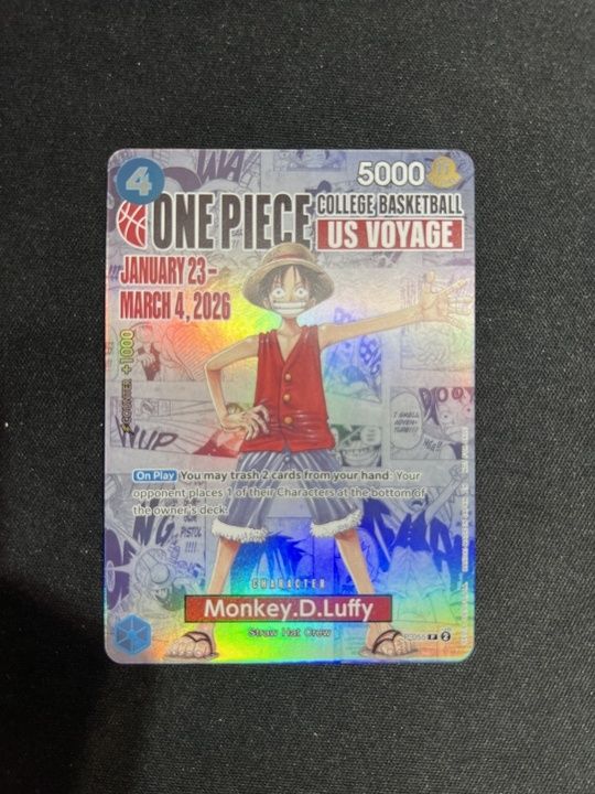 モンキー・Ｄ・ルフィ(P){青}〈P-055〉[ワンピース カレッジ バスケットボール：USボヤージュ] プロモ バスケルフィ