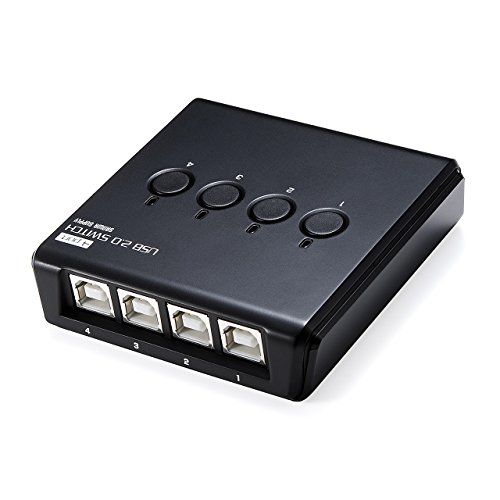 サンワダイレクト USB切替器 手動 【PC4:USB1】USBハブ機能付 プリンタ 外付けHDD キーボード マウス 対応 400-SW021t ea05533b