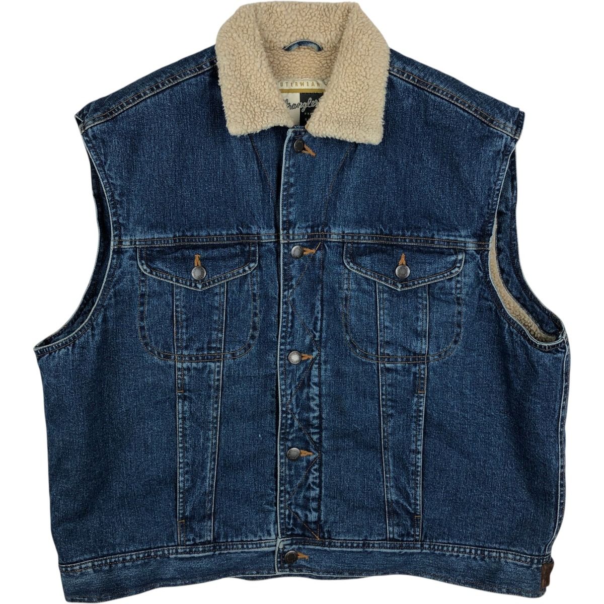 古着 ビッグサイズ ラングラー Wrangler デニムボアベスト メンズXXXL相当 ヴィンテージ/rab181133