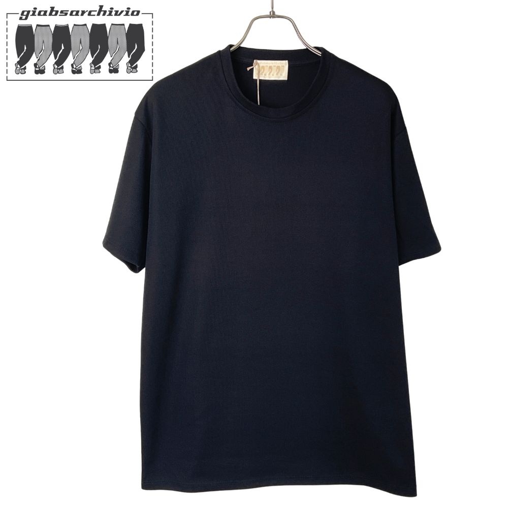 未使用 giab's ARCHIVIO ジャブスアルキビオ ×戸賀敬城 TOGAGEコレクション 26SS リブTシャツ 48 ブラック 【値下げ交渉歓迎】
