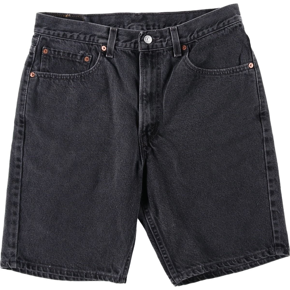 古着 00年代 リーバイス Levi's 505 REGULAR FIT ブラックデニムショーツ ショートパンツ USA製 メンズw34相当/eaa620253