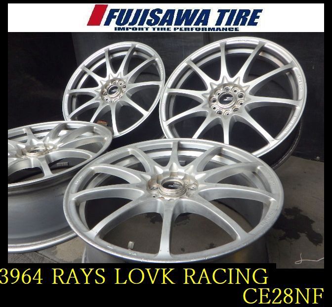 【3964】A▲送料無料▲RAYS VOLK RACING CE28NF▲18x7.5J 5穴 PCD100 +50◆4本 26103595