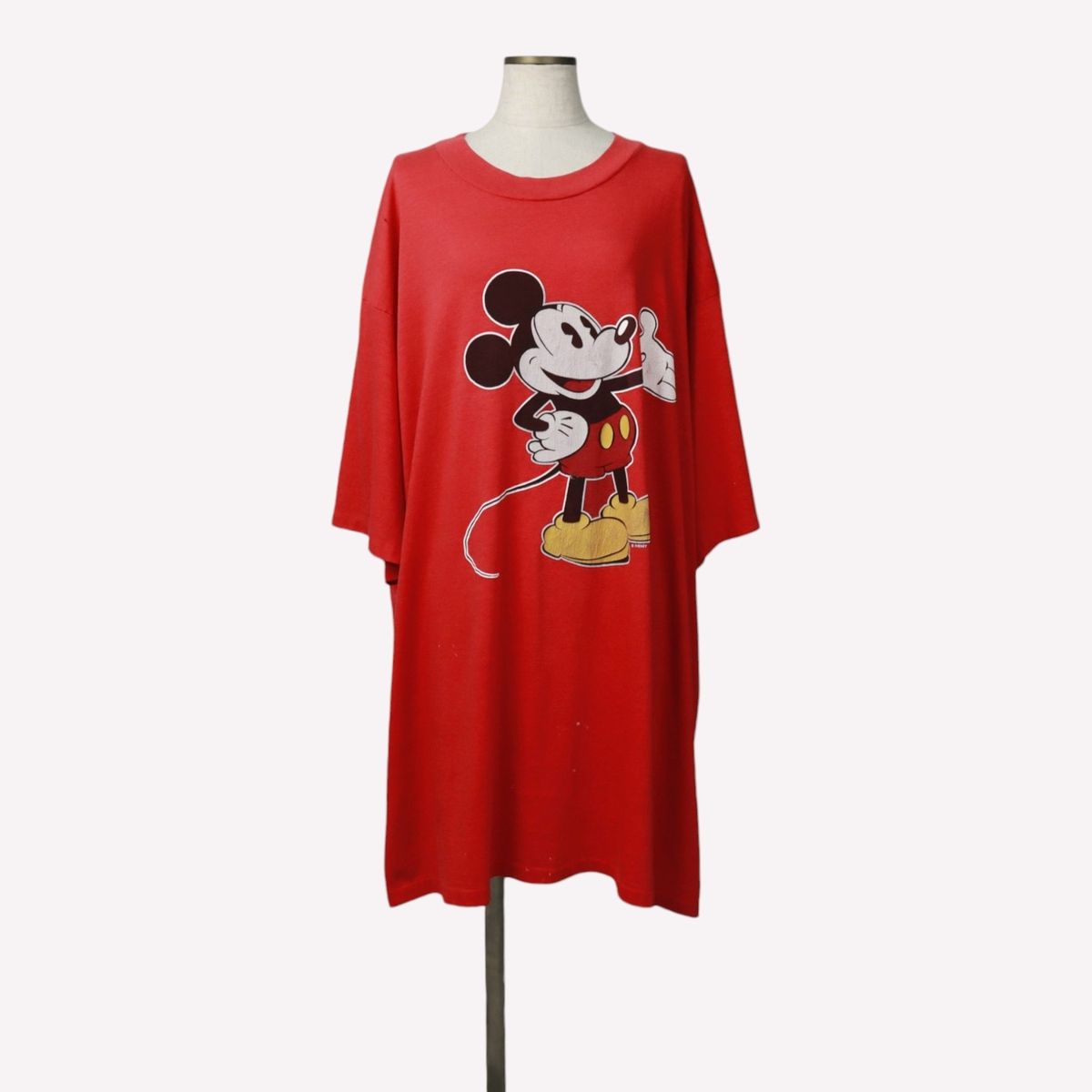 古着 80年代 ディズニー DISNEY MICKEY MOUSE ミッキーマウス Tシャツワンピース USA製 レディースXL相当 ヴィンテージ/eaa618781