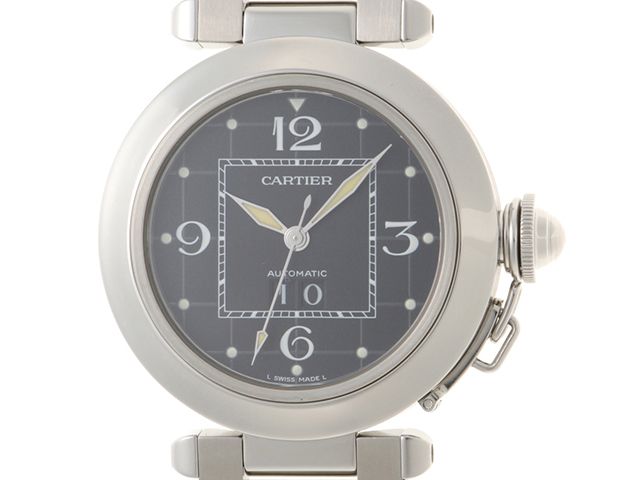 Cartier カルティエ 時計 パシャC ビッグデイト W31053M7 ブラック