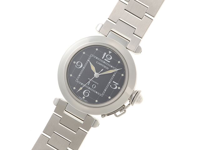 Cartier カルティエ 時計 パシャC ビッグデイト W31053M7 ブラック