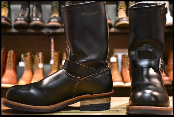 【7.5D 良品 14年】レッドウィング 9268 エンジニア 黒 ブラック クローンダイク スチールトゥ ブーツ redwing HOPESMORE【GP617】