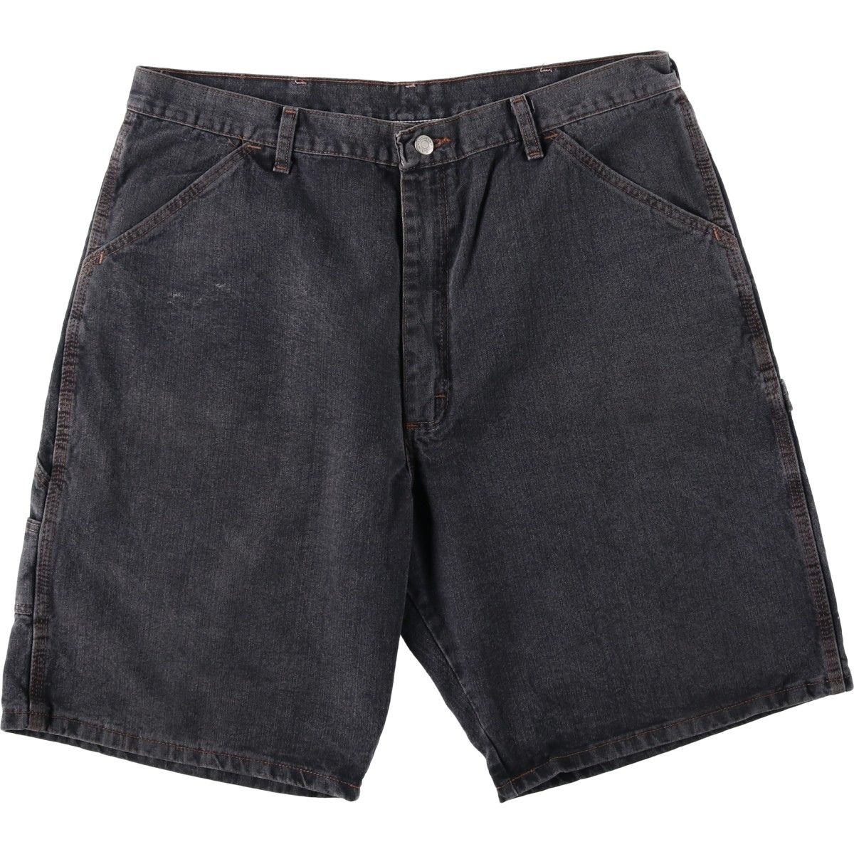古着 ラングラー Wrangler HERO ブラックデニムペインターショーツ ハーフパンツ メンズw36相当/eaa620249