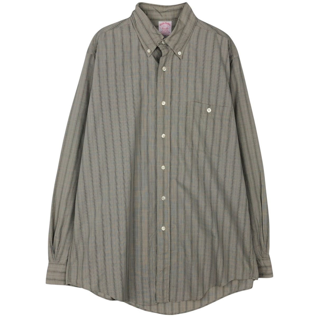 古着 ブルックスブラザーズ Brooks Brothers Est.1818 長袖 ボタンダウンチェックシャツ USA製 メンズM相当/eaa646581