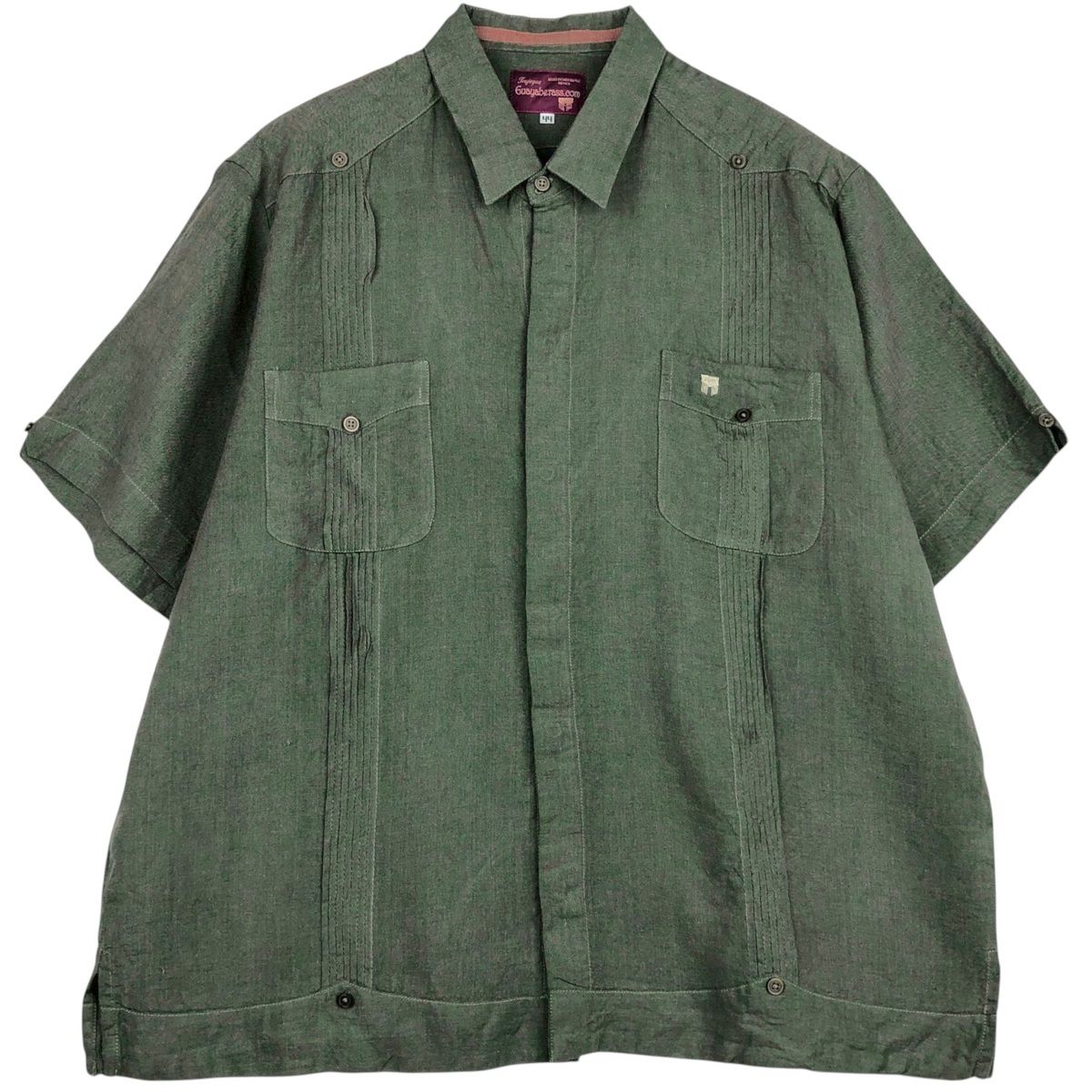 古着 Trujeque Guayaberas 半袖 メキシカンシャツ キューバシャツ ボックスシャツ メンズL相当 ヴィンテージ/eaa641572