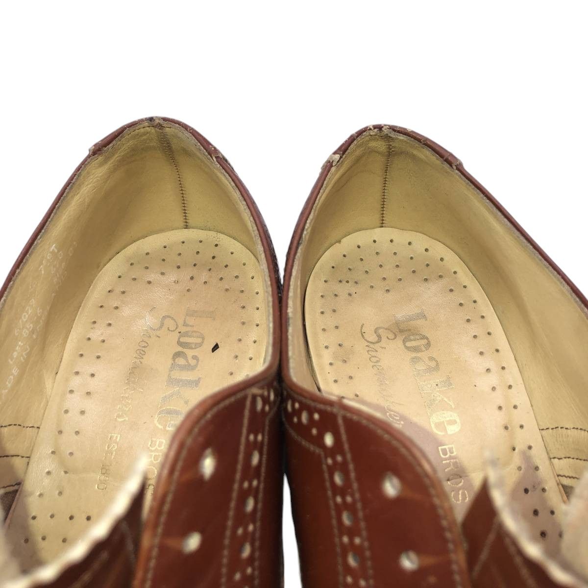 古着 ローク Loake フルブローグ ウイングチップシューズ 英国製