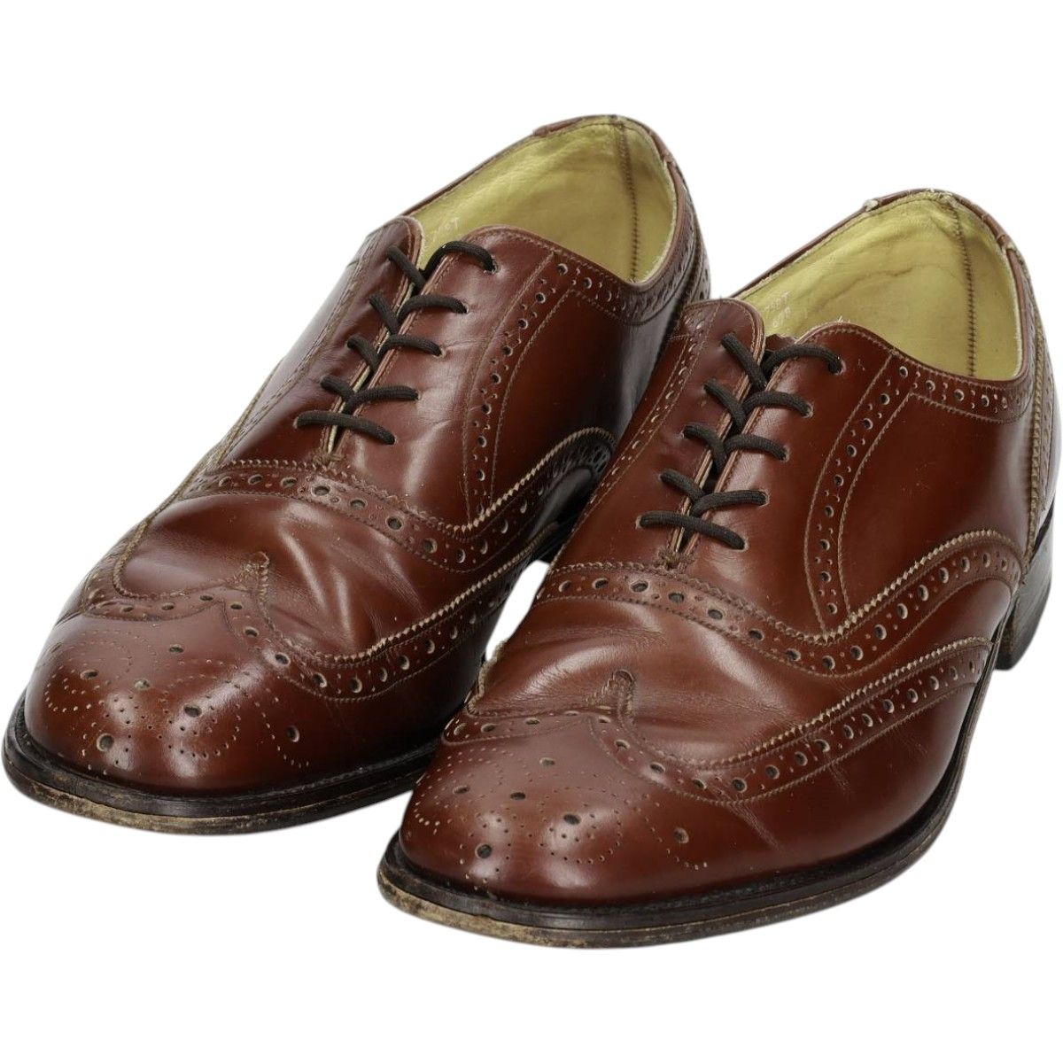 Q*n様 【超美品】☆Loake　ローク：ウイングチップ　フルブローグ　シューズ 古着 ローク Loake フルブローグ ウイングチップシューズ 英国製