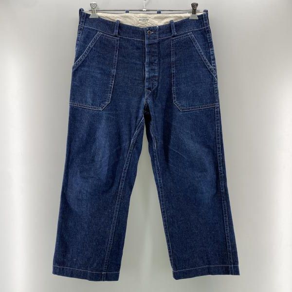 【中古】WAREHOUSE デニムベイカーパンツ(裾上げ品) インディゴ サイズW34 ウエアハウス[24]