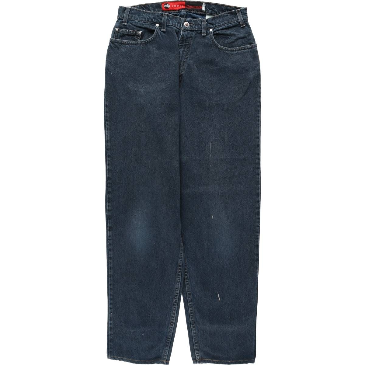 古着 90年代 リーバイス Levi's SILVER TAB シルバータブ LOOSE ルーズ ブラックデニム テーパードデニムパンツ USA製/rab182059 14,314円