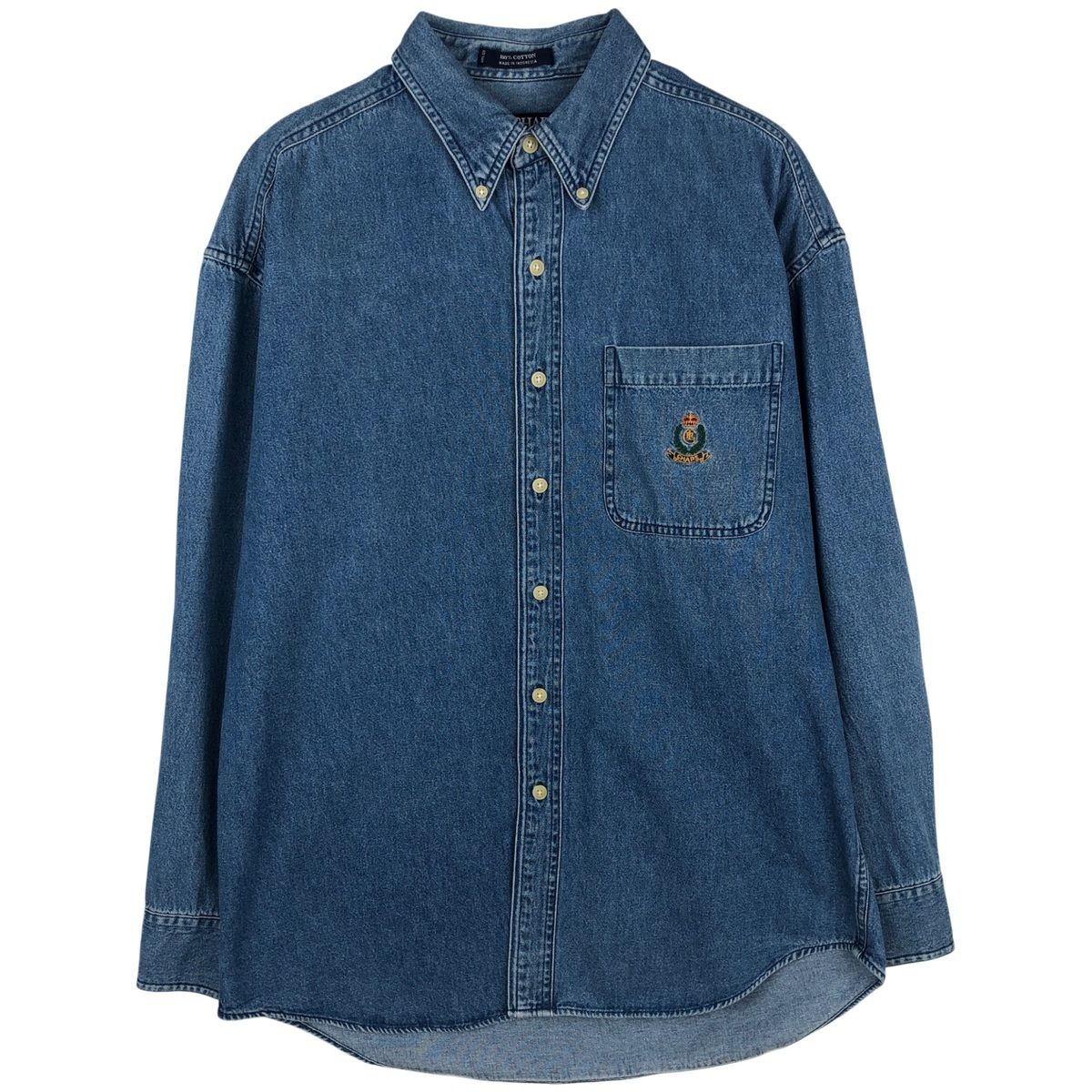 古着 ラルフローレン Ralph Lauren CHAPS チャップス 長袖 ボタンダウンデニムシャツ メンズM相当/eaa646645