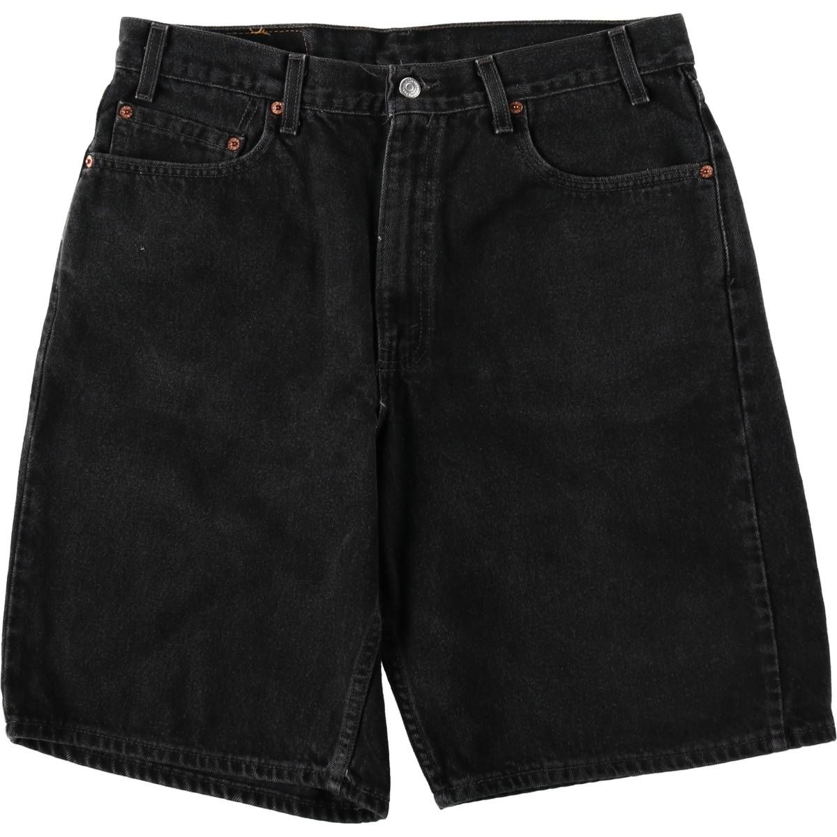 古着 リーバイス Levi's 550 RED TAB ブラックデニムショーツ ハーフパンツ メンズw36相当/eaa620267