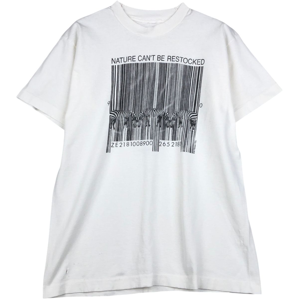 古着 90年代 シマウマ柄 アニマルTシャツ メンズM相当 ヴィンテージ/eaa646509