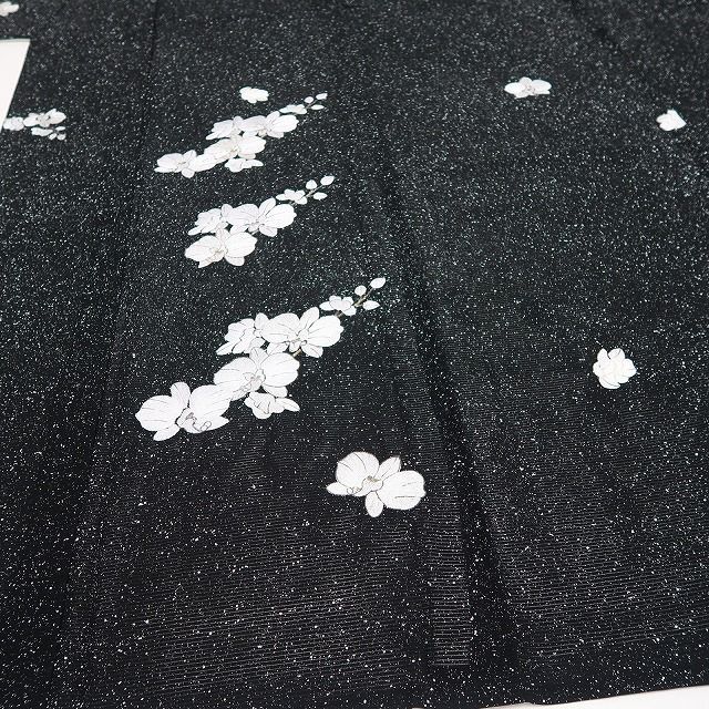 【新品・夏訪問着】絽 刺繍 胡蝶蘭 夏着物 正絹 トールサイズ 仕付け糸付 tomihisa“花を見初めて和に染まるとき…貴女を映す夏の残像8766”