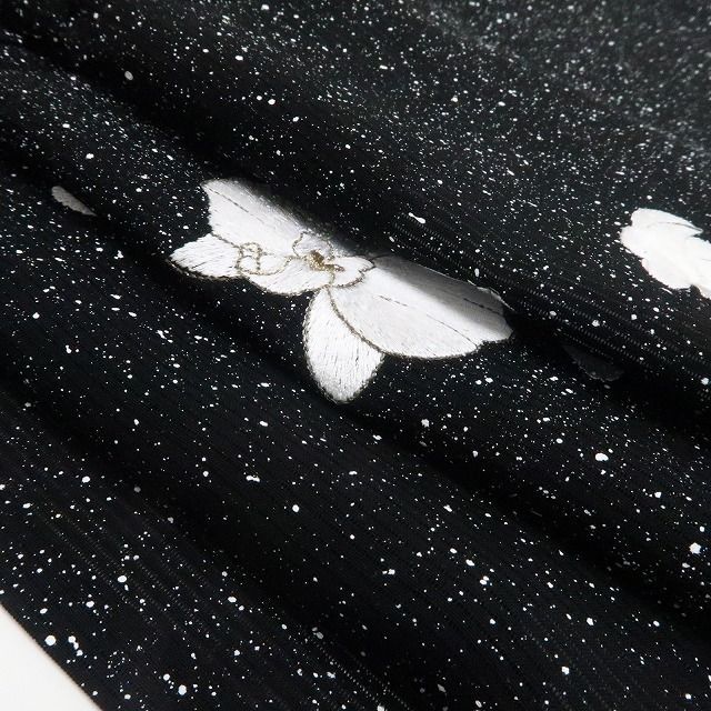 【新品・夏訪問着】絽 刺繍 胡蝶蘭 夏着物 正絹 トールサイズ 仕付け糸付 tomihisa“花を見初めて和に染まるとき…貴女を映す夏の残像8766”