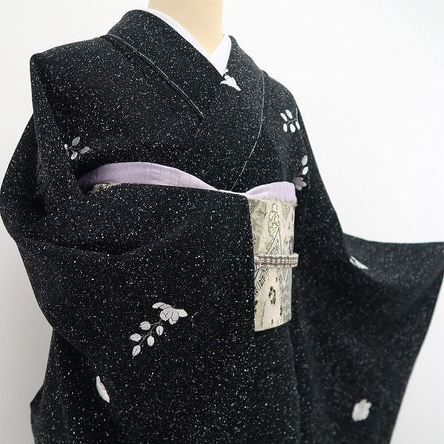 【新品・夏訪問着】絽 刺繍 胡蝶蘭 夏着物 正絹 トールサイズ 仕付け糸付 tomihisa“花を見初めて和に染まるとき…貴女を映す夏の残像8766”
