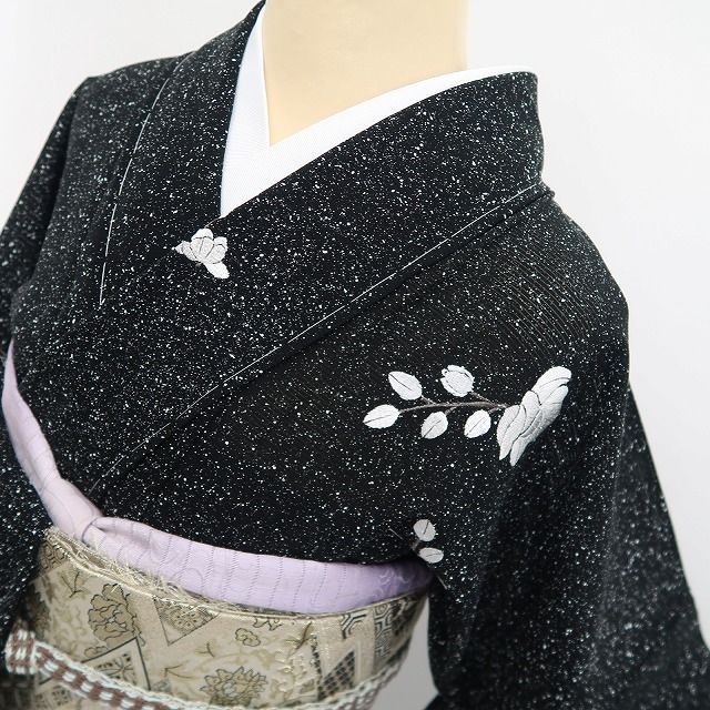 【新品・夏訪問着】絽 刺繍 胡蝶蘭 夏着物 正絹 トールサイズ 仕付け糸付 tomihisa“花を見初めて和に染まるとき…貴女を映す夏の残像8766”