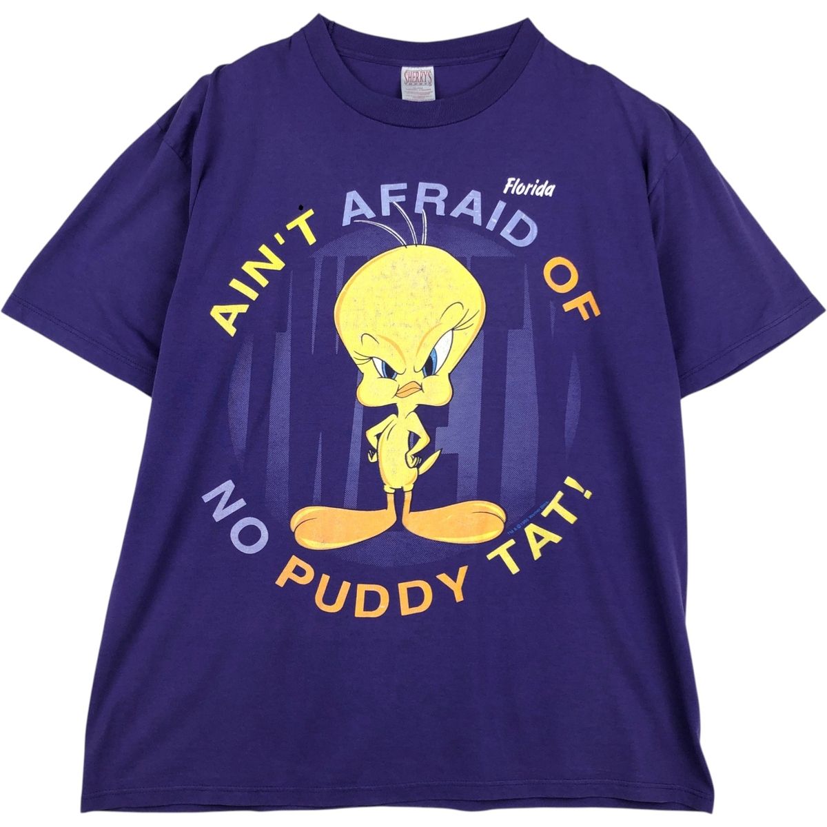 古着 SHERRY'S LOONEY TUNES ルーニーテューンズ トゥイーティー キャラクタープリントTシャツ USA製 メンズXL相当/eaa647607
