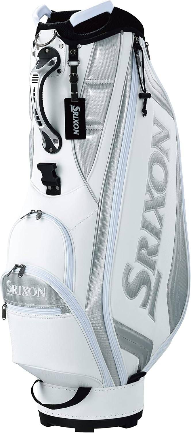 【タグ付新品】DUNLOP ダンロップ スリクソン 9.5型キャディバッグ 2022年モデル ホワイト/シルバー GGC-S166