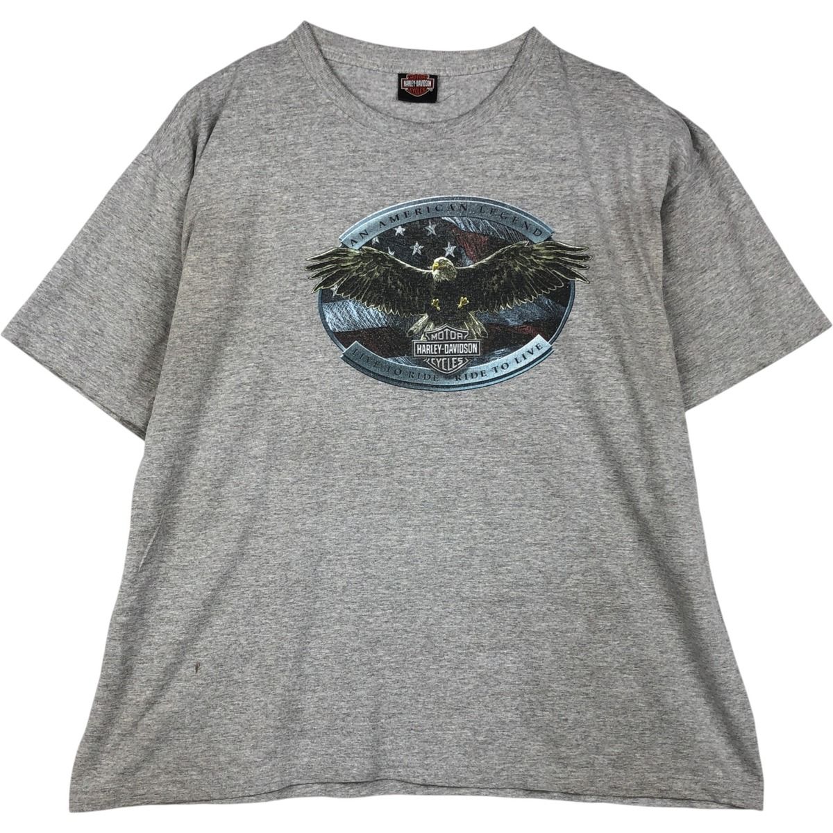 古着 ハーレーダビッドソン Harley-Davidson 鷲柄 イーグル柄 モーターサイクル バイクTシャツ メンズXL相当/eaa645144