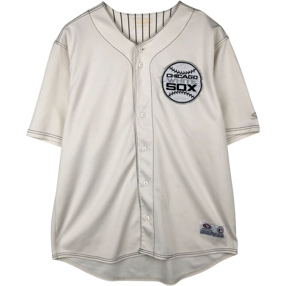 古着 TRUE FAN MLB CHICAGO WHITE SOX シカゴホワイトソックス ゲームシャツ ベースボールシャツ メンズXL相当/eaa645292