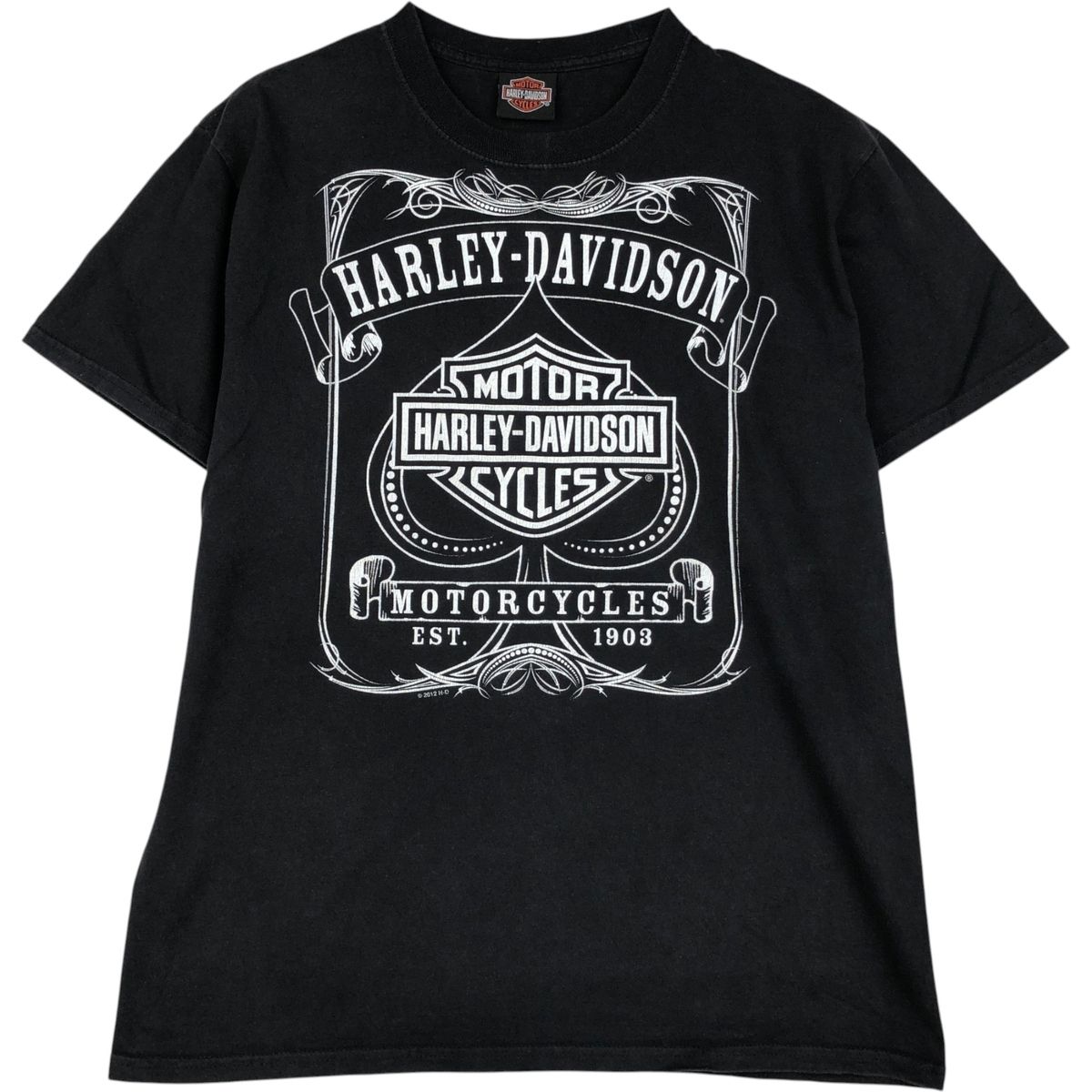 古着 ハーレーダビッドソン Harley-Davidson ファイヤーパターン モーターサイクル バイクTシャツ メンズXL相当/eaa621539
