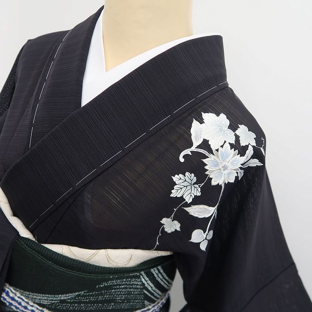 【新品・夏訪問着】変則絽 お仕立て上がり品 葡萄 夏着物 仕付け糸付 トールサイズ tomihisa“人の心に打ち薫り夏の記憶にその身を標す”8767