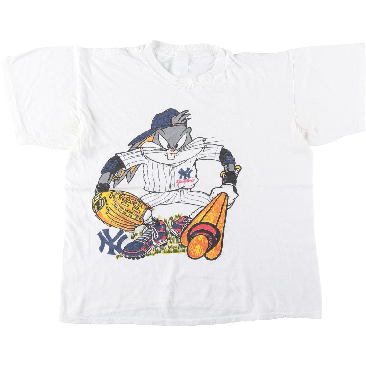 古着 ~90年代 SHORT HILLS TEE LOONEY TUNES ルーニーテューンズ Bugs Bunny バッグスバニー MLB NEW YORK YANKEES/eaa645591 8,862円