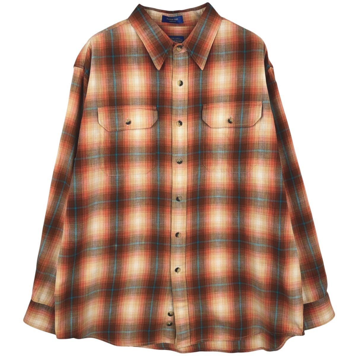 古着 00年代 ペンドルトン PENDLETON 長袖 コットンチェックシャツ メンズXL相当/rab181174