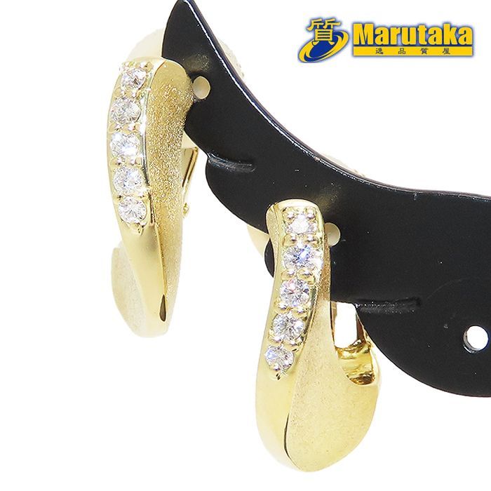 Jeunet ダイヤモンド イヤリング K18 0.20ct 8.92g ジュネ 750 YG 逸品質屋 丸高 尼崎市 レディース 18K Yellow Gold Diamond Earrings USED jewelry Marutaka Pawn shop