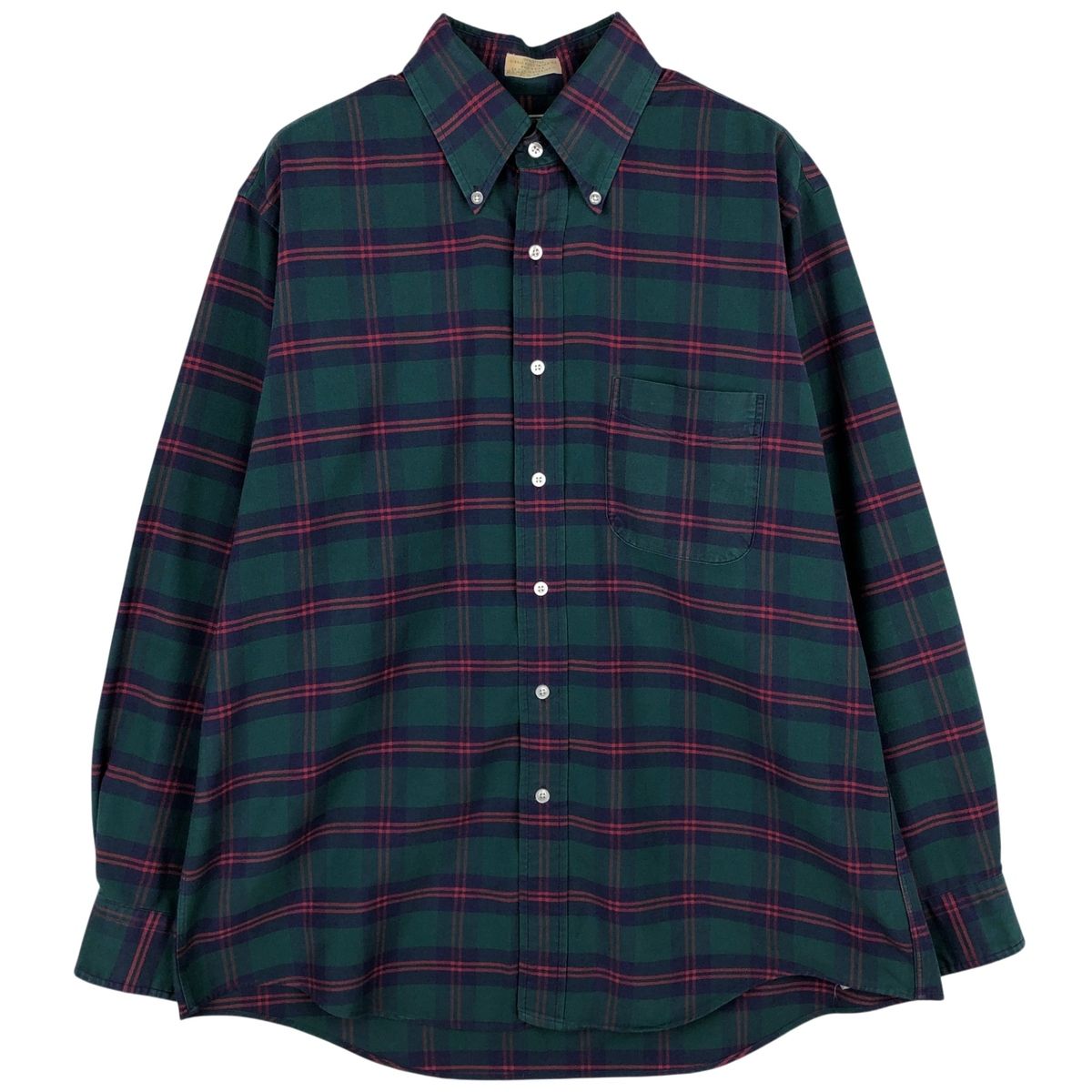 古着 70~80年代 エルエルビーン L.L.Bean 長袖 コットンチェックシャツ USA製 メンズL相当 ヴィンテージ/rab181206