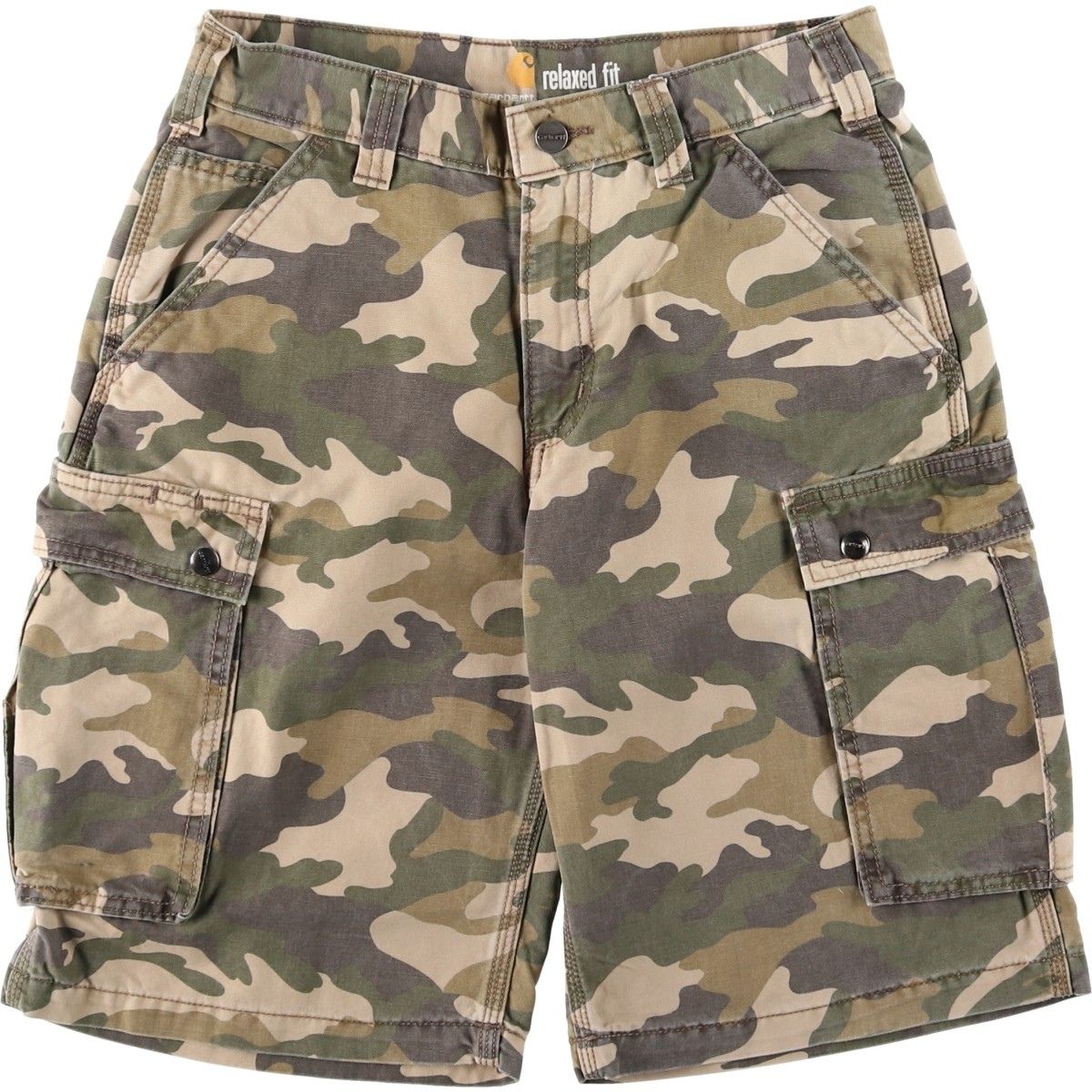 古着 カーハート Carhartt RELAXED FIT 迷彩柄 ダック カーゴショーツ ハーフパンツ メンズw30相当/eaa620671