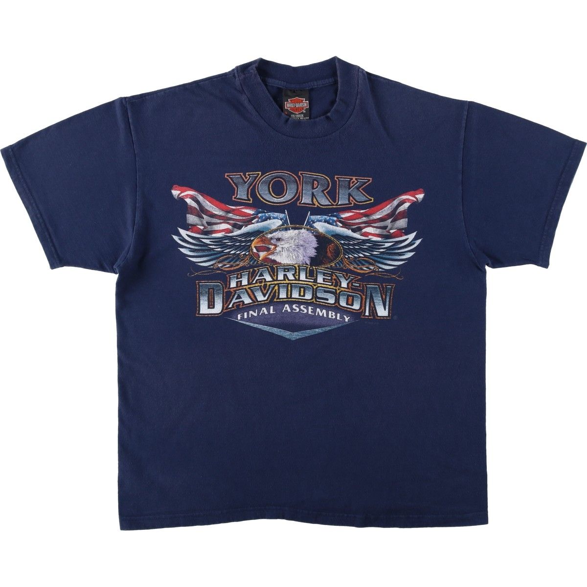 Harley Davidson ハーレー 90s Tシャツ イーグル 星条旗 古着 90年代 Harley-Davidson ハーレーダビッドソン 鷲柄 イーグル柄