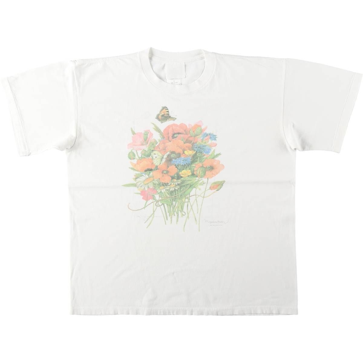 古着 90年代 Marjolein Bastin アートTシャツ USA製 メンズL相当 ヴィンテージ/eaa644502